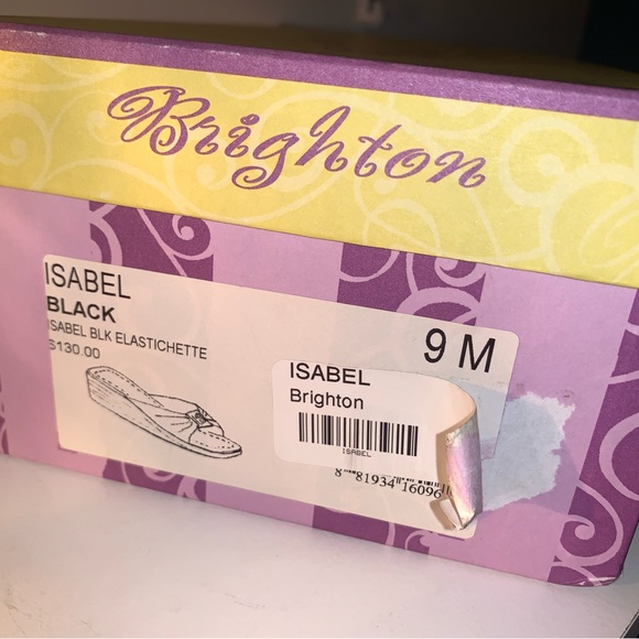 Brighton Isabel Women’s Size 9M Wedge Sandals Black W Silver Hardware-Italy - Picture 2 of 8